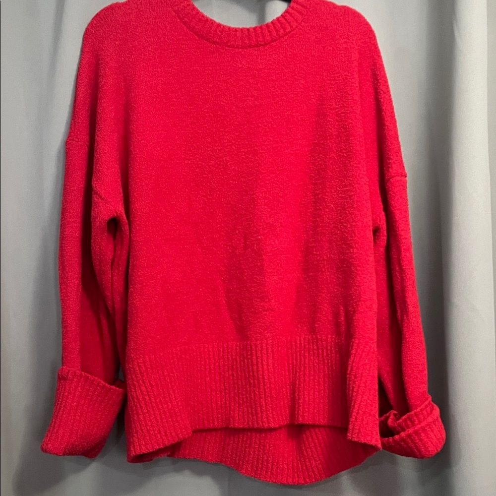 Vibrant Red Women's Crew Neck Sweater..